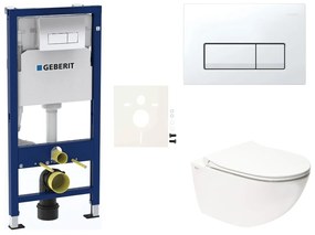 Cenovo zvýhodnený závesný WC set Geberit do ľahkých stien / predstenová montáž + WC SAT Infinitio SIKOGESINFD50