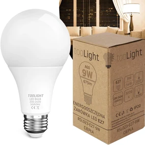 Toolight Toolight, LED žiarovka E27, 9W, 675lm, 3000K teplá, RSL023, OSW-20008