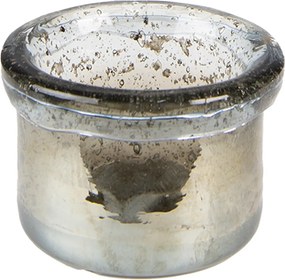 Zelený sklenený svietnik na čajovú sviečku Sandy - Ø 9*6 cm
