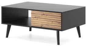 Konferenčný stolík WILLOW dub artisan/čierna