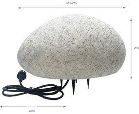 Dekoratívne vonkajšie svietidlo LUMISTONE 1xE27/15W/230V IP65 priemer 38 cm