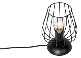 Moderná stolná lampa čierna drôtená - Palica