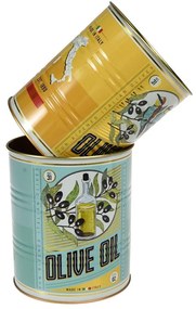 Dekoratívne cínové úložné boxy v súprave 2 ks ø 11x13 cm Olive Oil – Rex London