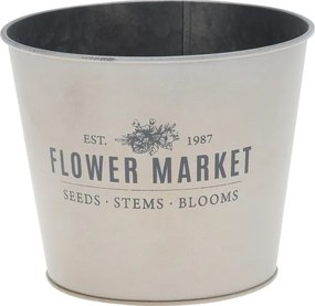 Kvetináč Flower market – béžový 17 × 14 cm