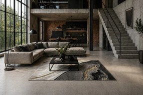 Koberec Kashmir KR287S sivý / čierny