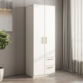 Šatníková skriňa Meringotka 2 (biela). Akcia -19%. Vlastná spoľahlivá doprava až k Vám domov. 1121651