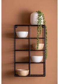 Čierna poschodová oceľová polica 30 cm Reja – PT LIVING