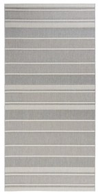 Sivý vonkajší koberec NORTHRUGS Strap, 80 x 200 cm