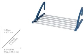 WENKO 63005800 - Sušiak na prádlo 37,5x21 cm nerez/strieborná/modrá