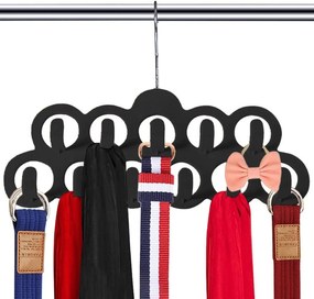 JJA Vešiak na kravaty a opasky, semiš, 11 háčikov