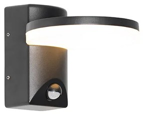 Vonkajšia nástenná lampa čierna vrátane LED IP54 senzor pohybu - Esmee