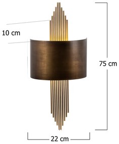Nástenné svietidlo v zlatej farbe – Opviq lights