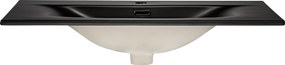 Comad Nábytkové keramické umývadlo SKY 1 BLACK MATT 80 DP, 81x46 cm, čierna matná