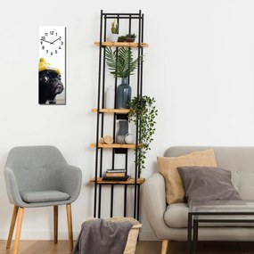Detské nástenné hodiny 20 x 60 cm s mopslíkom