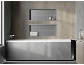 Mexen X-Wall-R, polička na zapustenie na obklad s golierom 75 x 30 cm, oceľová, 1910753010