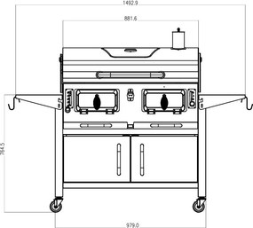 Záhradný gril s udiarňou Avenberg FENIX