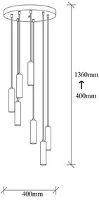 Závesné svietidlo v čierno-zlatej farbe ø 40 cm Tempo – Opviq lights