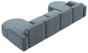 Sivomodrá ženilková rohová pohovka (do tvaru "U") Omao – Makamii
