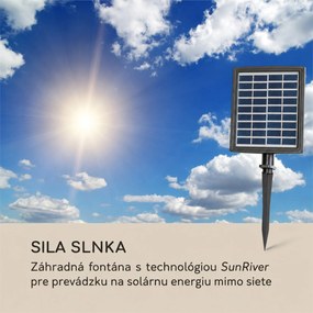 Blumfeldt Speyer kaskádový záhradný fontán 4 stupne, akumulátor 2,8W, solárne LED