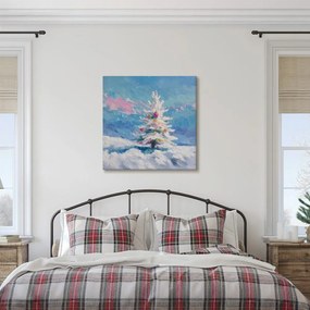 Obraz zimné čaro s vianočným stromom