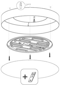 Eglo 97778 - LED Stmievateľné stropné svietidlo ROMAO 3 LED/40W/230V