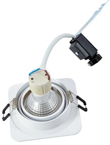 Sada 6 zaoblených zapustených bodových svetiel biela GU10 50 mm otočné a naklápacie IP44 - Alberto