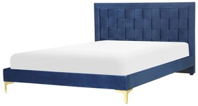 Manželská posteľ 140 cm Linux (modrá). Vlastná spoľahlivá doprava až k Vám domov. 1080958