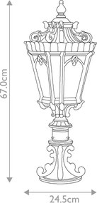 Kichler KL-TOURNAI3-L - Vonkajšia lampa TOURNAI 2xE14/60W/230V IP44 bronzová