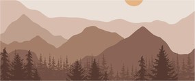 Obraz - Hnedé pohorie N⁰1 (120x50 cm)