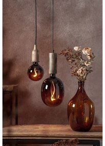 Tmavohnedé závesné svietidlo Tub – Star Trading
