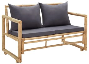 Záhradná lavička s podložkami 115 cm bambus