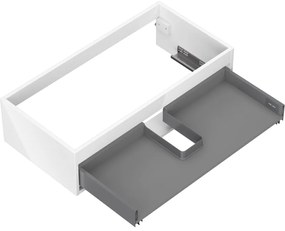 Mexen Box-A, závesná skrinka 90 cm, 1 zásuvka, biela lesklá, 91AX0-0900-235-1-00