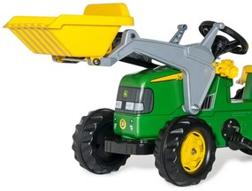 Šlapací traktor John Deere s prívesom a lyžicou Rolly Toys 023110