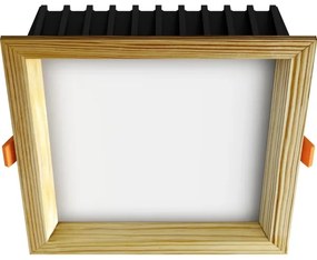 APLED-LED Podhľadové SQUARE WOODLINE LED/12W/230V 3000K 17x17 cm borovica masív
