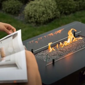 Planika Rio Table GAS - Vonkajší plynový krb 46x106 cm 10kW