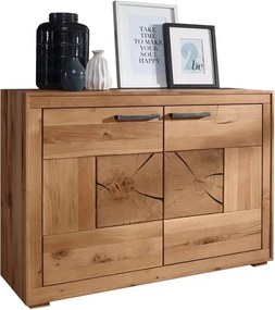 Drevená skrinka s dvierkami, 114x40x85 cm