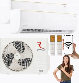 Nástenný klimatizátor Rotenso Roni Multisplit 2,6kW 3,4kW Wifi Ohrievač