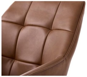 Hnedé čalúnené jedálenské kreslá v súprave s podrúčkami 2 ks Nolan Square – Unique Furniture