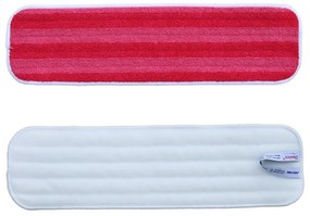 Mop na suchý zips Premium, 47 cm - mikrovlákno, červená