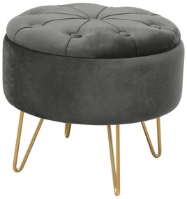 Taburet ROCA zamat sivý