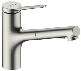 Hansgrohe Zesis drezová batéria s vyťahovacou spŕškou, 2 prúdy nerez 74 803 800