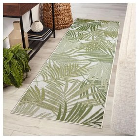 Kusový koberec Palmové listy zelený atyp 70x250cm