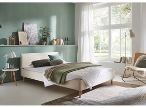 Béžová čalúnená dvojlôžková posteľ bez roštu 140x200 cm Wicki – Meise Möbel