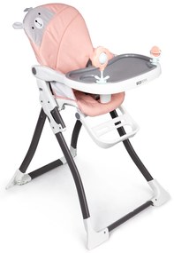 Detská jedálenská stolička ružová skladacia ECOTOYS
