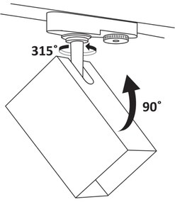 Bodové svietidlo do lištového systému SQUARE 1xGU10/10W/230V čierna