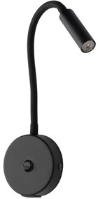 LED Nástenná lampa s USB portem LAGOS 1xG9/3W/5V čierna