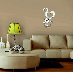 SENTOP | Hodiny na stenu srdce ( nástenné hodiny srdce ) 35x50 cm TOPSTEL l 3D hodiny IA-127-SHEU- analógové