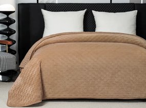 Zamatový prehoz na posteľ ASTRALIA, tmavobéžový Rozmer: 170 x 210 cm