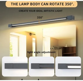 Brilagi-LED Vonkajšie nástenné svietidlo AQUA LINE LED/36W/230V 120 cm IP44 antracit