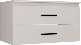 Závěsná skříňka pod umyvadlo s deskou NEL 2S 80 cm kašmírová